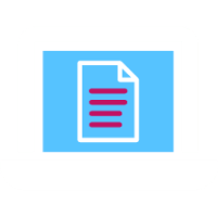 Icon of a Laptop with a Document on the Screen